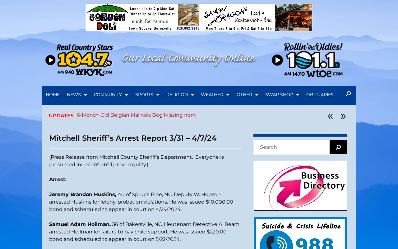 Mitchell County distributed custody and release transport evidence